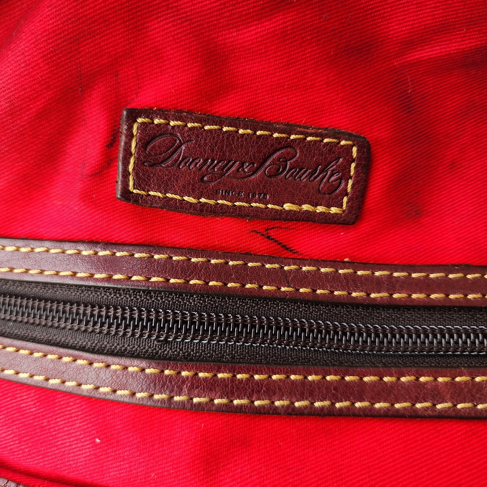 Dooney & Burke Florentine Clayton Burgundy Leather Handbag - Picture 15 of 16